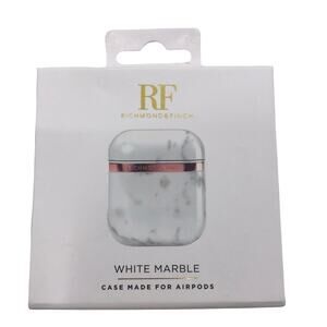 RICHMOND & FINCH Airpod Case White Marble Full Protective Cover Shockproof NIB